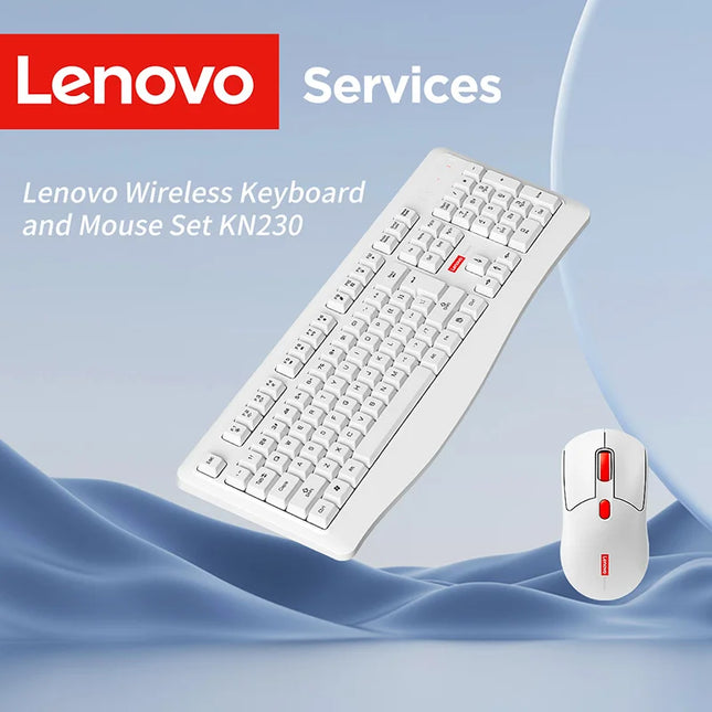 Lenovo Wireless Keyboard and Mouse Combo Full-Size 104 Key Quiet Office Set with Silent Click Compact USB Receiver - product