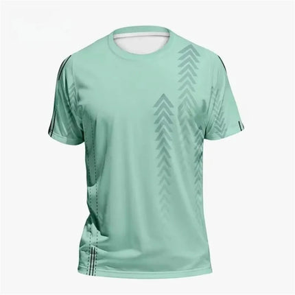 Simple Fashion Geometry Graphic T Shirt For Men Summer Casual Short Sleeve 3D Printed Sports Jersey Loose Quick Dry Running Tees