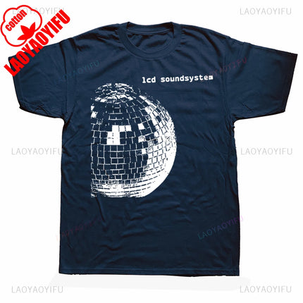 12 LCD Soundsystem Logo T Shirts Men Women High Quality Cotton Humor Streetwear Tee Shirt Short Sleeve Unisex Loose Clothing