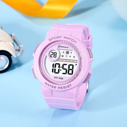UTHAI CQ422 Fashionable Children's Watch Alarm Clock 30ATM Waterproof LED Night Light Electronic Watch Children's Birthday Gift