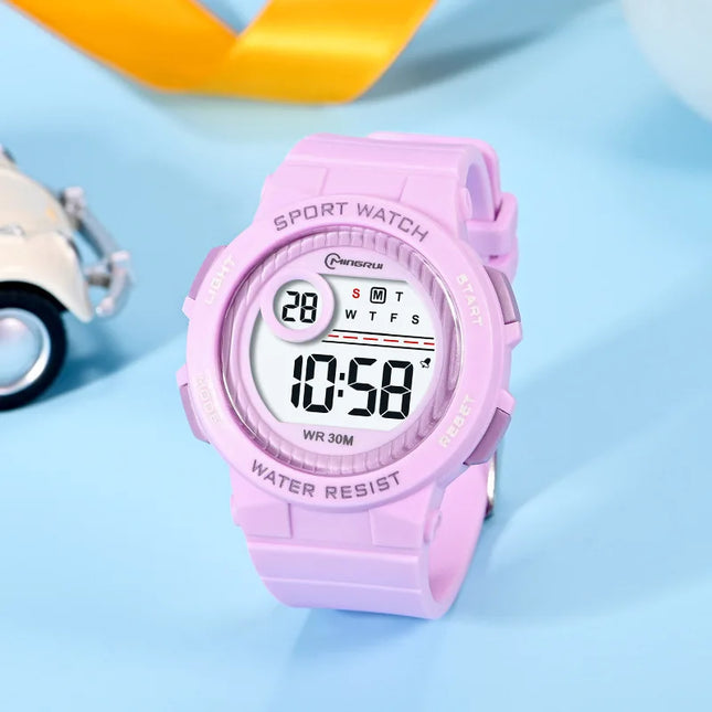 UTHAI CQ422 Fashionable Children's Watch Alarm Clock 30ATM Waterproof LED Night Light Electronic Watch Children's Birthday Gift