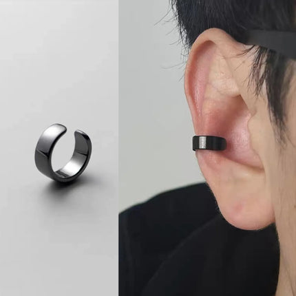 1 PC Korean Punk Stainless Steel No Pierced Pop Ear Clip Earrings for Men Women Trend Jewelry Party Gift
