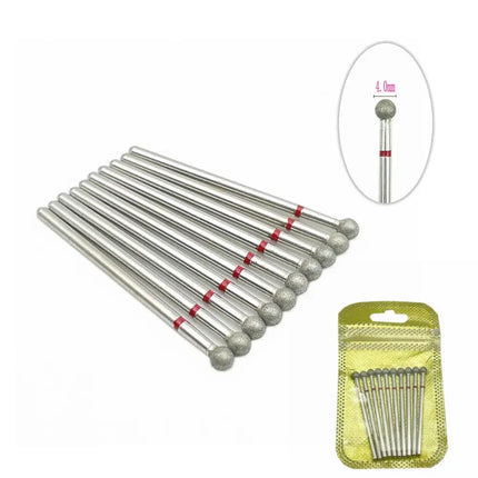 10pcs Nail Milling Cutter Set Diamond Stone Electric Manicure Drills Nail Drill Cuticle Clean Bits Burr Accessories Nail Art