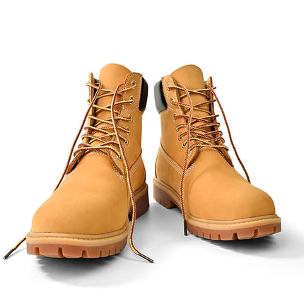 Men High Top Boots Premium Women Leather Shoes Fashion Outdoor Lace Up Anti Slip Ankle Boots Waterproof Non Slip Hiking Footwear