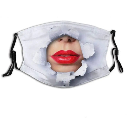Facial Expression 3D Three-dimensional Mask Personality Breathable Funny Printed Mask Creative Printed Party Cosplay Mask Warmer