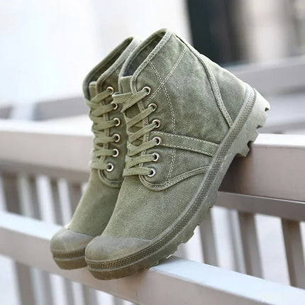 Canvas Shoes Men's Casual High-top Shoes Men's Thick-soled Shoes Comfortable Sports Shoes Men's Retro Casual Shoes Boots