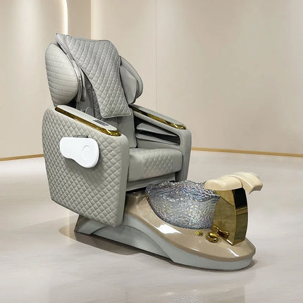 Customizable logo Body Massage Manicure European Electric Nail Salon Foot Spa Pedicure Chair Modern Style for Beauty Shop