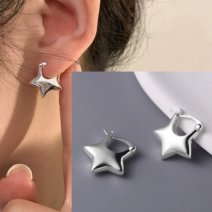 VENTFILLE 925 Sterling Silver Black Agate Rotund Earrings For Women Girl Originality Design Korean Jewelry Party Gifts Dropship
