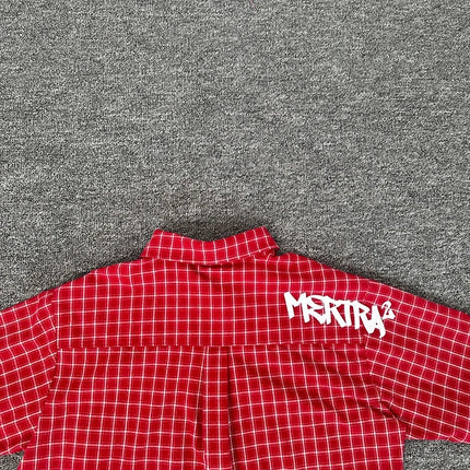 Red Mertra Shirts Men Women  Pure Cotton Casual Short Sleeve Oversized Daily T-Shirts