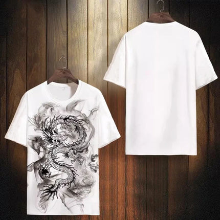New Chinese Style T-Shirts Dragon Totem 3D Print Men Women Tees Short Sleeve Round Neck T Shirt Harajuku Y2K Tops Men's Clothing