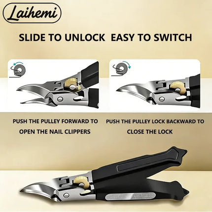 Gear-unlocked Nail Clippers, Ergonomically Designed, Suitable for Embedded Nails and Thick Nails
