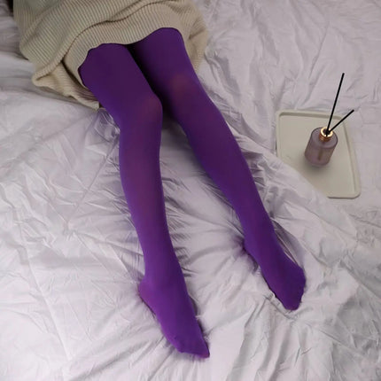 Spring Autumn 25 Candy Color Sexy Tights For Women Plus Size High Elasticity Pantyhose NO Transparent Beautiful legs Stockings