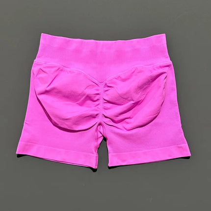 HISTELLO Gym Shorts 4.5" Women Fitness Sports Biker Shorts Low Waist Running Pants Workout Scrunch Butt Yoga Seamless Leggings