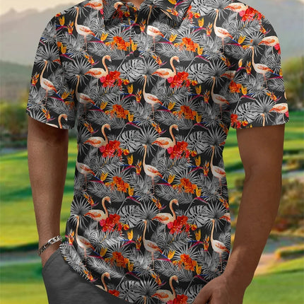 2025 New 3d Print Flamingo Graphic Polo Shirts For Men Women Short Sleeve Golf Shirts Fashion Street Polo Shirt Hawaiian Tops