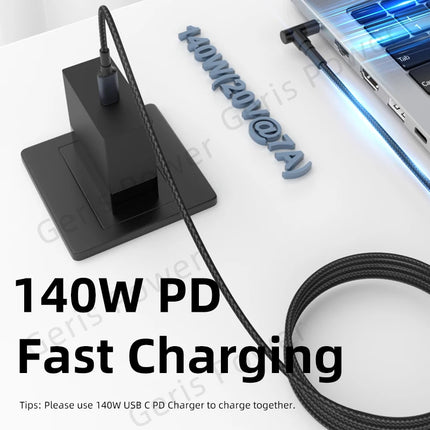 140W USB C PD to DC 4.5X3.0mm Laptop Charger Converter Fast Charging Cable Adapter for HP Envy ProBook EliteBook Pavilion Stream