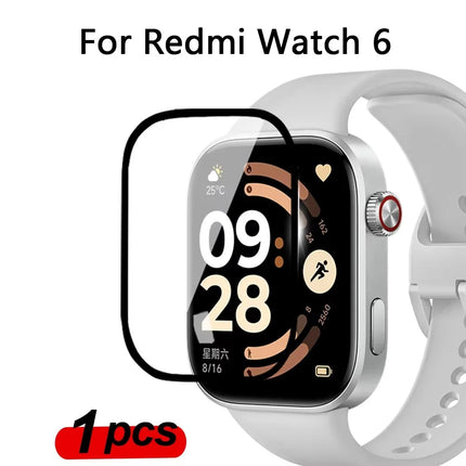 Screen Protector For Xiaomi Redmi Watch 6 Curved HD Anti-Scratch Film Full Coverage Protective For Redmi Watch6 Film Accessories