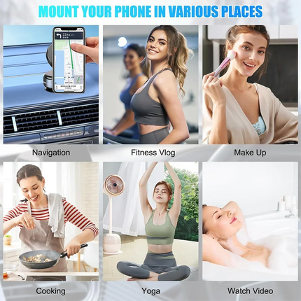 Phone Mount Vacuum Magnetic Phone Holder for Car,360 Adjustable Vacuum Magnetic Phone Holder,Magnet Car Mount for All Smartphone