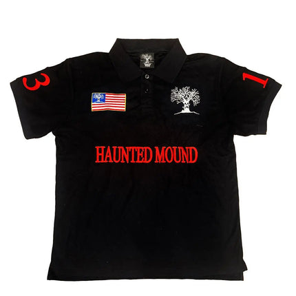 Peace Flag America Retro Polo Shirt Y2k Streetwaer Letter Embroidery Lapel Shirt Casual Short Sleeve Jersey Hip Hop Men Clothing