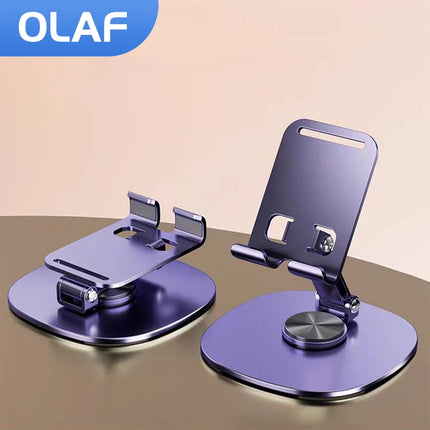 Olaf Rotating Table Cell Phone Holder Support Desktop Stand For iPad Samsung iPhone 15 14 13 Mobile Mount - product image fro