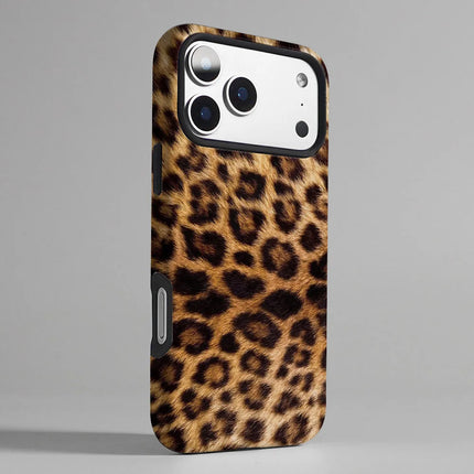Phone Case For iPhone 17 16 15 13 12 11 14 Pro Max 7 8 Plus Mini XR XS Max Luxury Leopard Print 2 IN 1 Film shell Cover