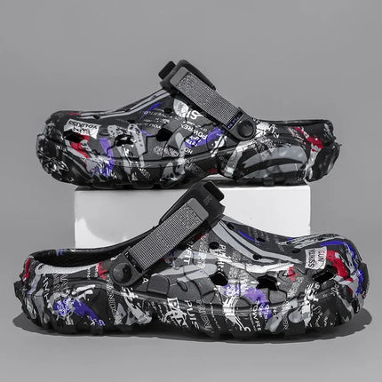 Plus Size  Summer Men Sandals Clogs Outdoor Garden Clogs Hole Shoes Male Casual Shoes Water Shoes Comfort Home Soft Slippers