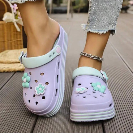 Fashion Sandals Waterproof Slippers Women Shoes Summer Outdoor Slides Soft Sole Garden Shoes Indoor Nursing Clogs Sandals