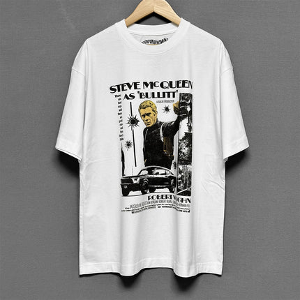 Bullitt T-Shirt 60S Movie Steve McQueen Dirty Harry Magnum Force Men's Women Short Sleeves Printed Clothing Loose Cotton Shirt