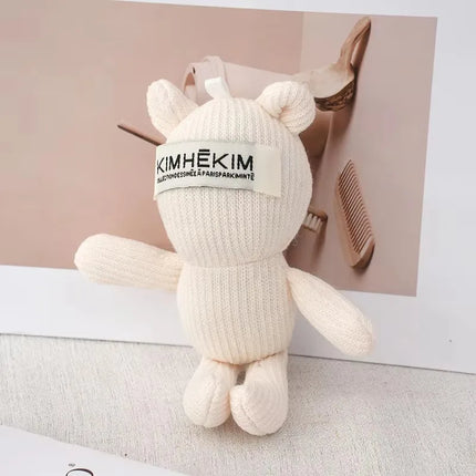 Cute Animal Plush KeyChains Stuffed Panda Little Tiger Key Chain Pendant Simulation Tiger Doll Plush Toy  Gifts