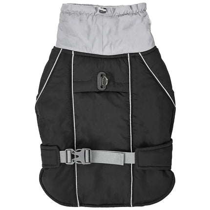 Winter Waterproof Dog Jacket with Reflective Strips, Thick Warm Coat for Pets, Adjustable with D-Ring, S-3XL