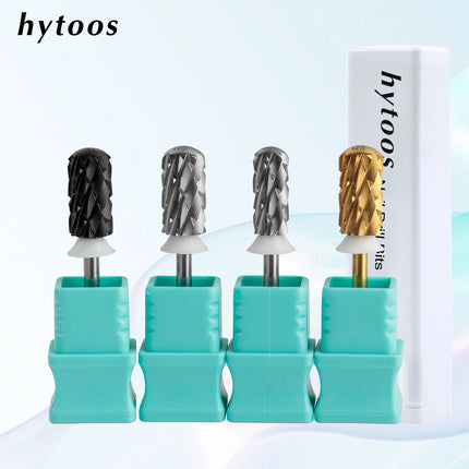 HYTOOS 5XC Safety Barrel Nail Drill Bits 3/32 Smooth Top Carbide Manicure Bit Remove Thick Gel Drills Accessories Supplier