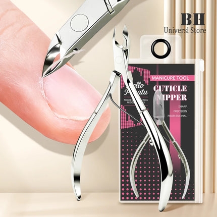 1Pcs Professional Cuticle Nippers Stainless Steel Sharp Blades Nail Cuticle Clippers Cutter Trimmer Manicure Tool