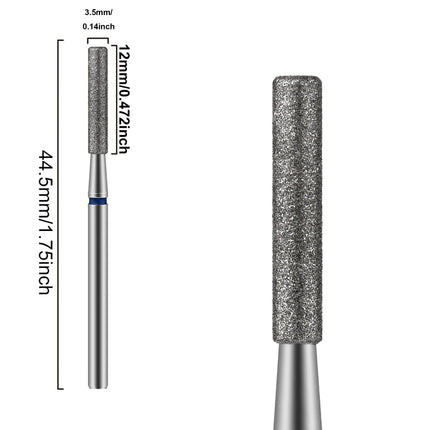 6pcs Diamond Nail Drill Bits Set, 3/32" shank. Fast nail grinding & polishing, low heat. Ideal for home, nail salons & nail love