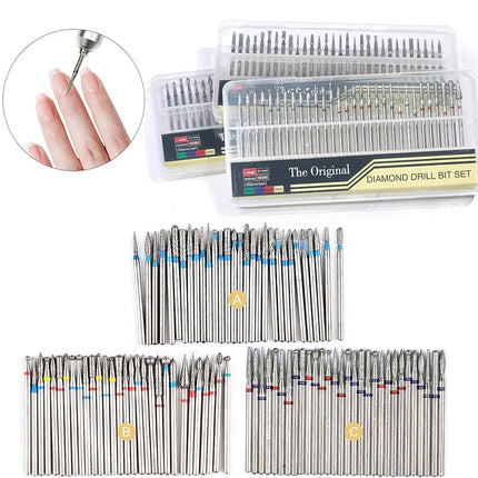 30PCS BOX 30pcs Diamond Nail Drill Bits Set for Rotary Electric Nail Drill Milling Cutter Manicure Grinding Bits Nail Art Tools
