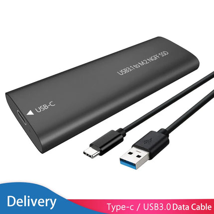 UTHAI M. 2 Hard Drive Case USB3.0 Type-C to M.2 NGFF/NVME Solid-State Drive Case Metal External Portable Hard Drive Case T23