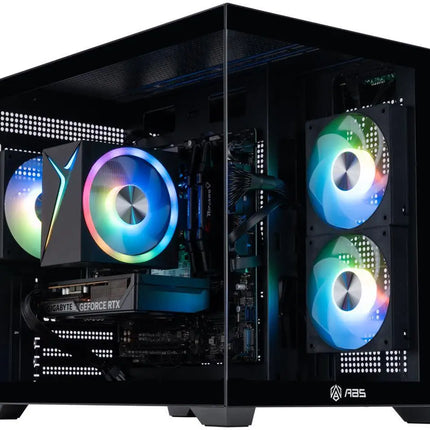 ABS Flux II Aqua Prebuilt Gaming PC - Windows 11 - Intel Core 5 120 - GeForce RTX 5060 8GB - DLSS 4 - 32GB DDR4 - 1TB NVMe SSD