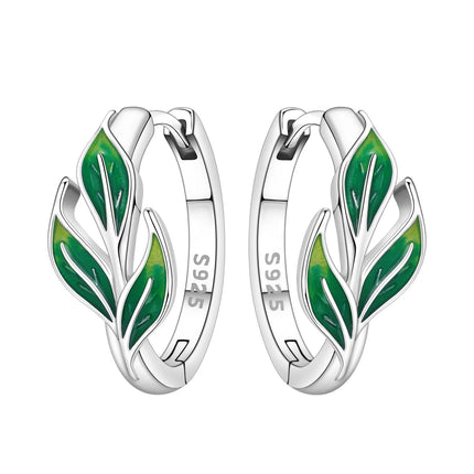 Orstarry Original 925 Sterling Silver Blue Iris Flower Earrings Women Hoop Earring Anniversary Jewelry Trendy Gifts