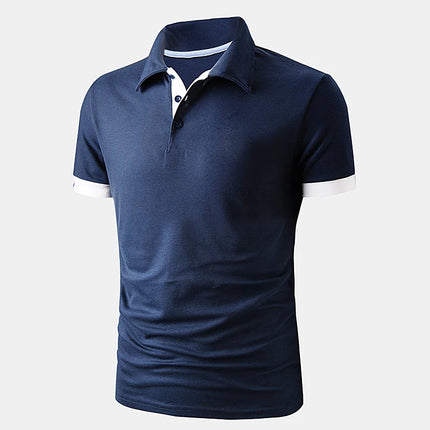 Solid color polo shirt ultra-light men's quick-drying breathable sweat-wicking shirt suitable for fitness gym and running