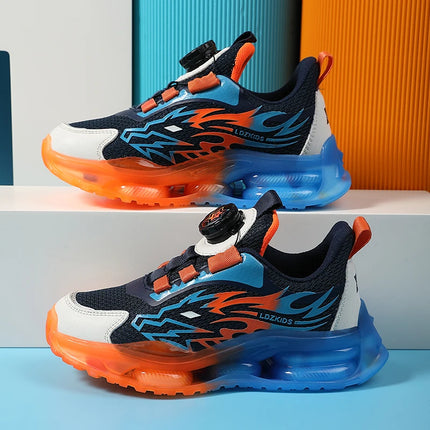 A pair of boys' sports shoes, with a comfortable and breathable upper, and a lightweight, slip-resistant and durable soleXBS-235