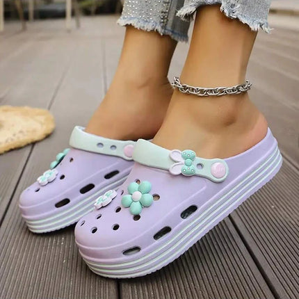 Fashion Sandals Waterproof Slippers Women Shoes Summer Outdoor Slides Soft Sole Garden Shoes Indoor Nursing Clogs Sandals