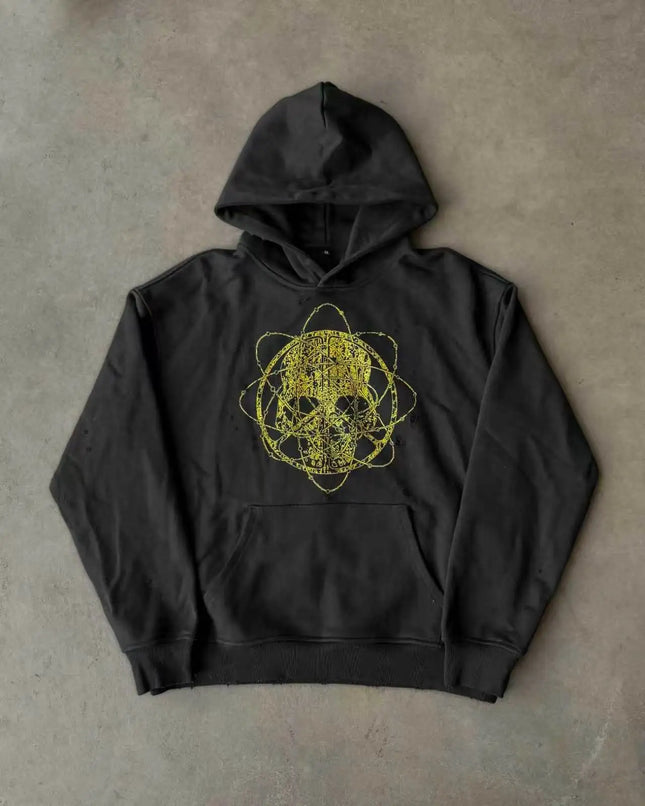 Frühling Japanische Anime Bedruckte Kapuzenpullover Herren Amerikanischer Roboter Klassisch Ausgefranste Lockere Reißverschluss-Kapuzenstrickjacke Paar-Outfit