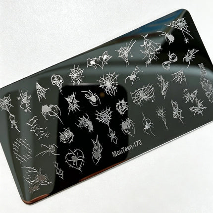 MouTeen263 Nail Stamping Plate Cursive English Word & Phrase Design Nail Art Template Romantic Letter Manicure Printing Tool