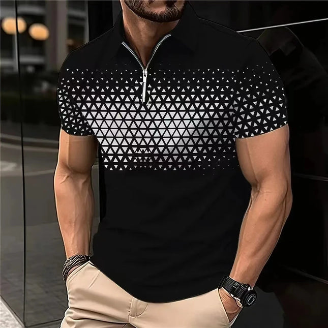 Men's Polo Shirts Golf Shirt Button Up Breathable Quick Dry Moisture Wicking Short Sleeve Mans Clothes Summer Tennis Sportswear