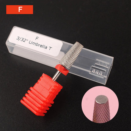 5 in 1 Nail Drill Bits Tungsten Steel Cross Teeth Manicure File Nail Cutter Acrylic or Hard Gel Nail Polish Remove Drill Bit