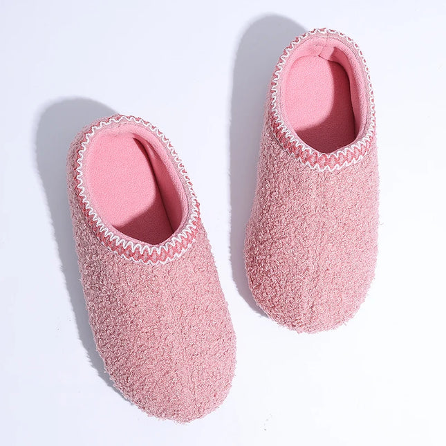 Litfun Soft Women Slippers Winter Warm Fashion Casual Slippers Outdoor Wear-resistant Rubber Sole Shoes Indoor Flat Women Shoes