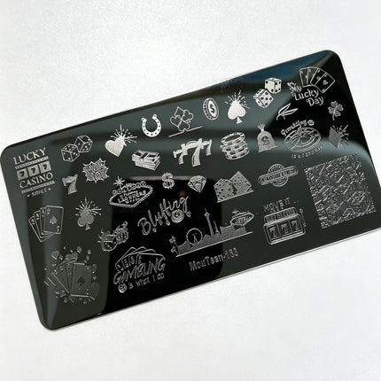 MouTeen263 Nail Stamping Plate Cursive English Word & Phrase Design Nail Art Template Romantic Letter Manicure Printing Tool