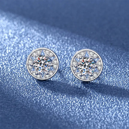 High-quality 925 Sterling Silver Crystal Fashion Circle Hoop Earrings for Woman Wedding Party Gift Street Versatile Jewelry
