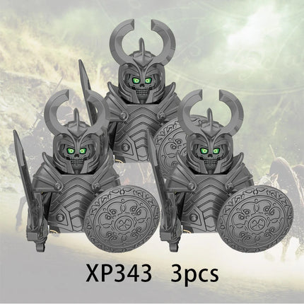 3pcs Lord Rings Elves Orcs Army Dwarf Rohan Mini Action Toy Figures Building Blocks Assembly Toys for Kids Birthday Gift