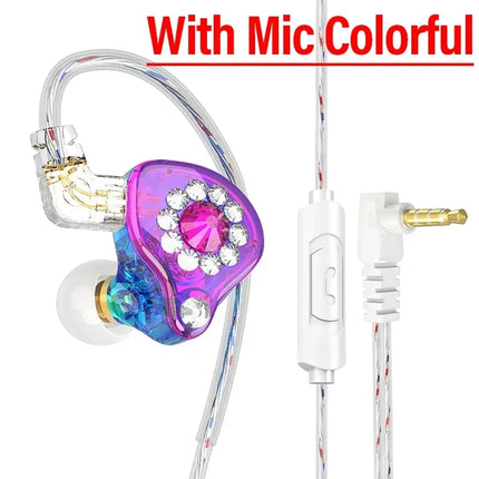 Original QKZ AK6 In Ear Earphone 6 Dynamic Driver Unit Headphone With Mic Stereo Sports HIFI Subwoofer Headset - product imag