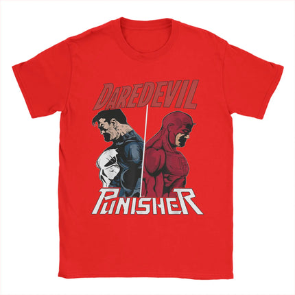 Daredevil The Punisher Only One Way T-Shirts for Men Women  Funny Pure Cotton Tee Shirt Short Sleeve T Shirts Plus Size Clothes
