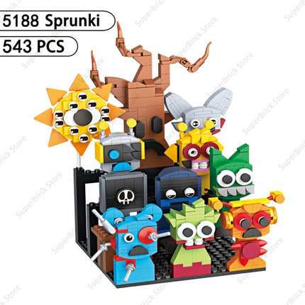 Hot Sprunki Building Blocks Toys Sets Classic Game Cartoon Doll 18 Figures Model Bricks Children's toys Holiday Birthday Gifts